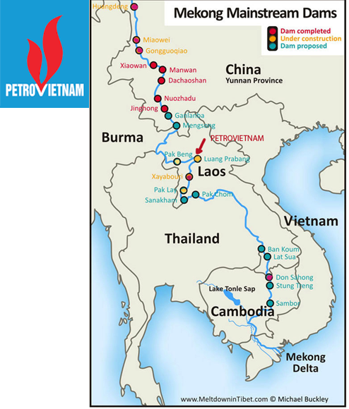 Với dự án Luang Prabang: từ 2007 Việt Nam đã quy hàng chiến lược thủy điện của Lào